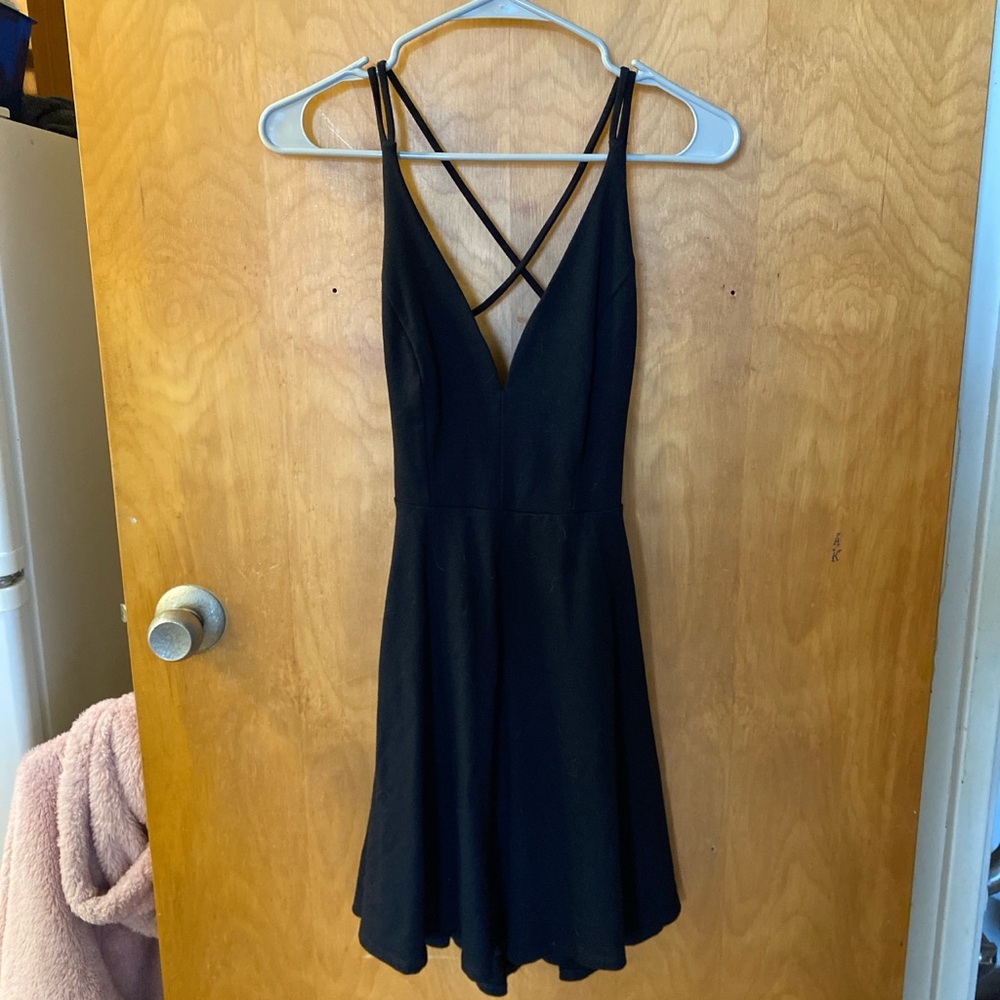 Lulu’s Black Strappy Dress